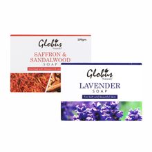 Globus Naturals Saffron, Sandalwood And Lavender Sking Lightening Soap (Pack Of 2)