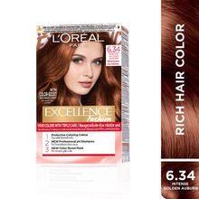 L'Oreal Paris Excellence Fashion Hair Color - Shade 6.34 Intense Golden Auburn