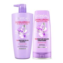 L'Oreal Paris Hyaluron Moisture Combo for 72HR Hydrated Hair Shampoo + Conditioner