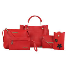 Bagsy Malone Red Women Tote Combo Set Of 5