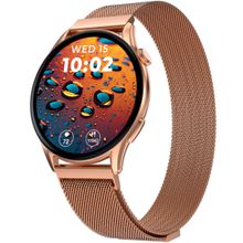 beatXP Evoke 1.43'' Bluetooth Calling Smartwatch-Rose Gold Metal Magnetic Chain