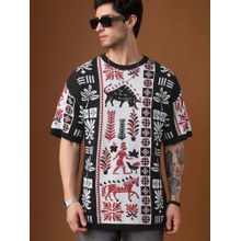 The Souled Store Nomad Terracotta Men Oversized T-Shirt
