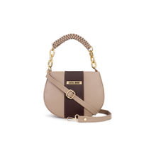 Legal Bribe Khaki Knitted Handle Sling Bag