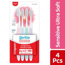 Colgate Gentle Sensitive Ultra Soft Bristles Toothbrush - 4 Pcs