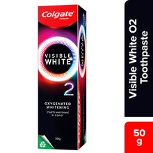 Colgate Visible White O2, Teeth Whitening Toothpaste - Peppermint Sparkle