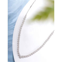 Zavya Elegancia Rhodium Plated 925 Silver Necklace
