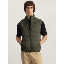 LINDBERGH Green High Neck Puffer Jacket