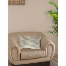 Maspar Vintage Exotic Heritage Ruler Dot 310 Gsm Embroidery Blue Medium Cushion Cover