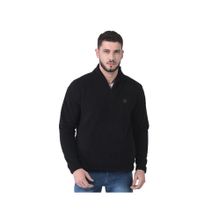 WOODLAND Men Black Fs V Neck Sherpa Sweatshirt