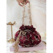 Soho Boho Studio Wine Royale Potli Bag