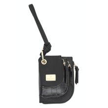 Van Heusen Women Black Textured Casual Wallet