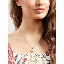 Rhea Turtle Rose Gold Cubic Zirconia White Necklace