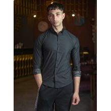 Odette Franco Dark Grey Polyester Lycra Shirt