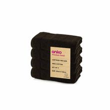 Anko Australia 100% Cotton Ebony Grey Face Towel 700 GSM (Pack of 4)