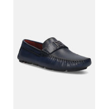 BAGATT Hexa Navy Blue Leather Mens Loafers