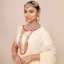 Peora Ethnic Indian Traditional Gold Plated Kundan Dulhan Bridal Jewellery Set (PF36BR02RP)