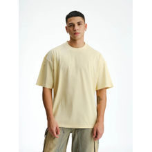 Bonkers Corner Solid Pastel Yellow Soft Jersey Oversized T-Shirt
