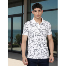 Kryptic Men Black Cotton Printed Polo T-Shirt