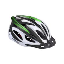 Strauss Black and Green Cycling Helmet