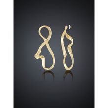 Shaze Infinity Long Gold Earrings
