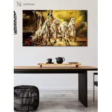 Nestroots Mahabharata Scene: Krishna and Arjun Wall Painting