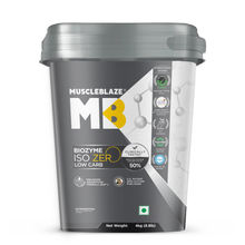 MuscleBlaze Biozyme ISO Zero Low Carb 100% Pure Whey Protein Isolate Powder - Ice Cream Chocolate