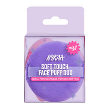 Nykaa Tools Soft Touch Face Puff Duo-Heart & Round Shapes for Makeup Blending and Powder Setting-2Pc