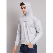 Obaan Men Winter Wear Grey Solid Hoodie