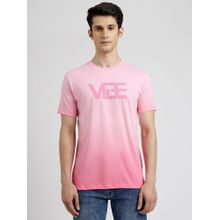 Greenfibre Pink 100 % Cotton T-Shirt for Men Printed Slim Fit