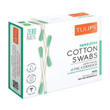 Tulips Cotton Ear Buds Made With White Paper Stick In Multi Color Pack