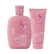 ALFAPARF MILANO Nutritive Shampoo & Leave In Conditioner Duo for Dry & Frizzy Hair, Flaxseed Extract
