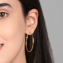 Toniq Stylish Gold Plated Chic Hoop Earing for Women