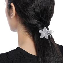 Accessher Silver - Toned Claw Clip Butterfly Tight Clutcher