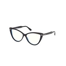 Tom Ford Eyewear Women Black Full Rim Eyeglass Frame - FT5843-B 56 005 (56)