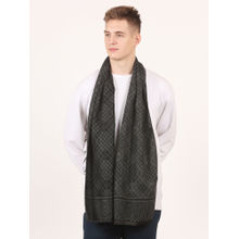 Calvadoss Men Printed Black and Grey Muffler
