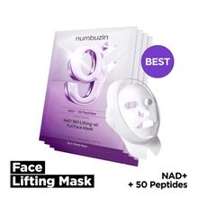 Numbuzin No.9+ Nad+ Bio Lifting-Sil Full Face Mask - Pack Of 4