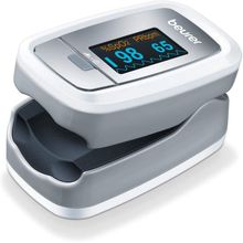 Beurer PO 30 Pulse Oximeter, Blood Oxygen Saturation & Heart Rate Monitor, 5 Years Warranty - Grey