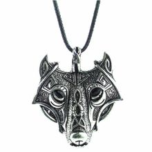 OOMPH Jewellery Silver Wolf Pendant With Black Chain For Men & Boys