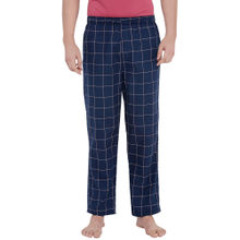 XYXX Super Combed Cotton Checkered Pyjama For Men - Navy Blue