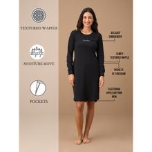 Nykd By Nykaa Waffle Sleep Dress - NYS804 - Jet Black