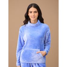 Nykd By Nykaa Luxe Fur Sweatshirt - NYS122 - Blue