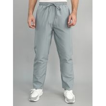 Monte Carlo Men Grey Polyester Blend Solid Trackpant