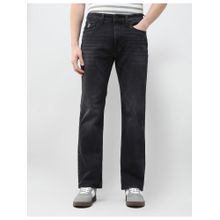 U.S. Polo Assn. Denim Co. Men Black Cotton Solid Boot Cut Jeans