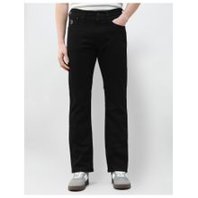 U.S. Polo Assn. Denim Co. Men Black Cotton Solid Boot Cut Jeans