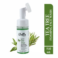 Globus Naturals Herbal Tea Tree Acne Control Foaming Face Wash with Silicon Face Massage Brush
