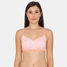 Zivame Rosaline Double Layered Non Wired 3-4th Coverage T-Shirt Bra - Pink Print