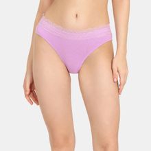 Zivame Low Rise Full Coverage Bikini Panty - Lavender