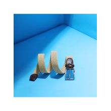 GIL Men Nylon Spandex Textured Beige Belt