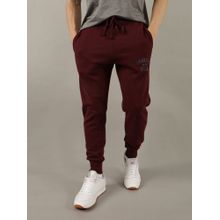 American Eagle Men Burgundy Cotton Jogger