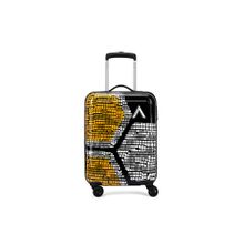 Aristocrat Unisex Yellow Hard Luggage Cabin Trolley Bag with 8-Wheel and Combination Lock